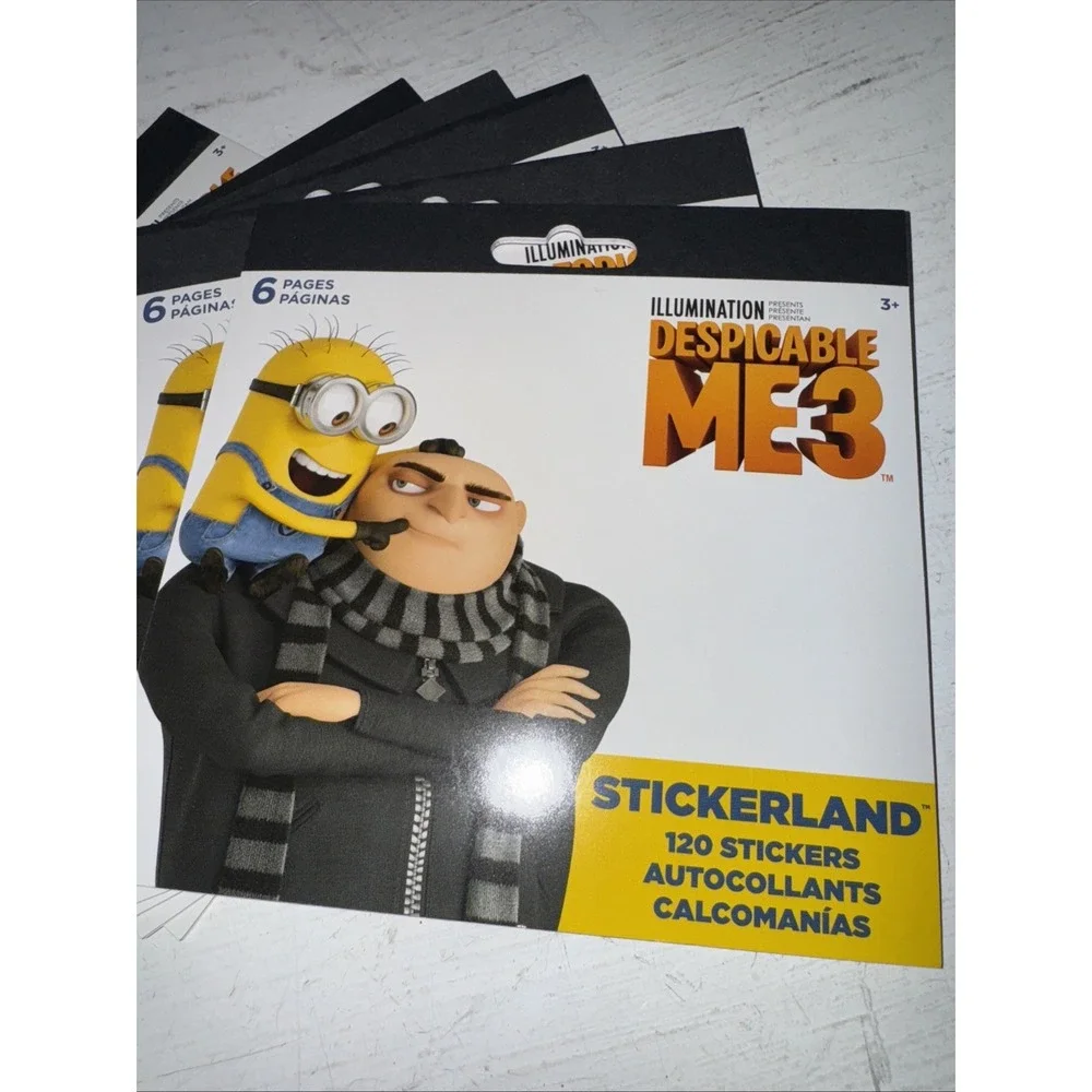 Lot Of 6 Booklets Minions Despicable Me 3 Sticker Book 600 Stickers Party Favors